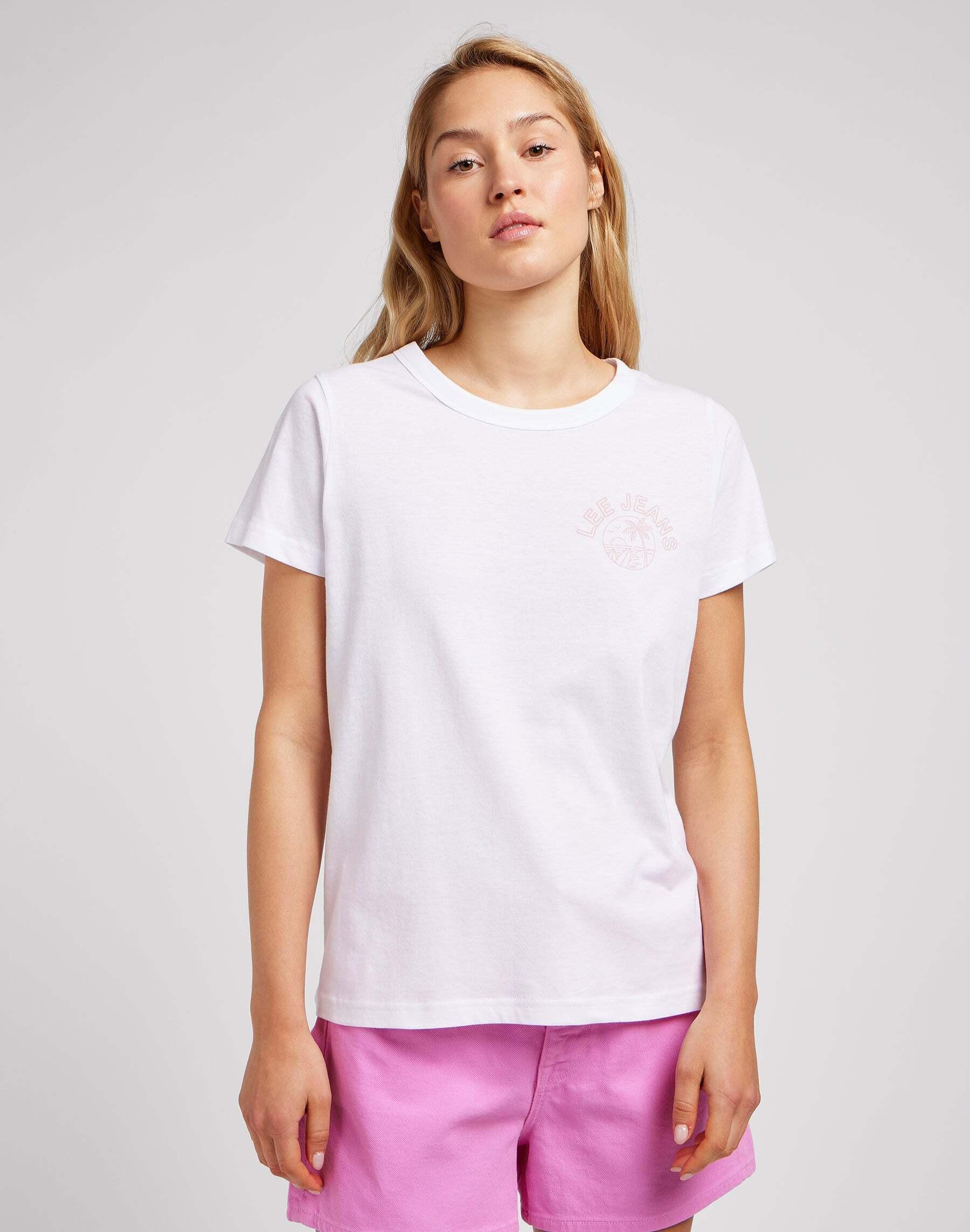 Image of T-shirts Slim Tee Damen Weiss M