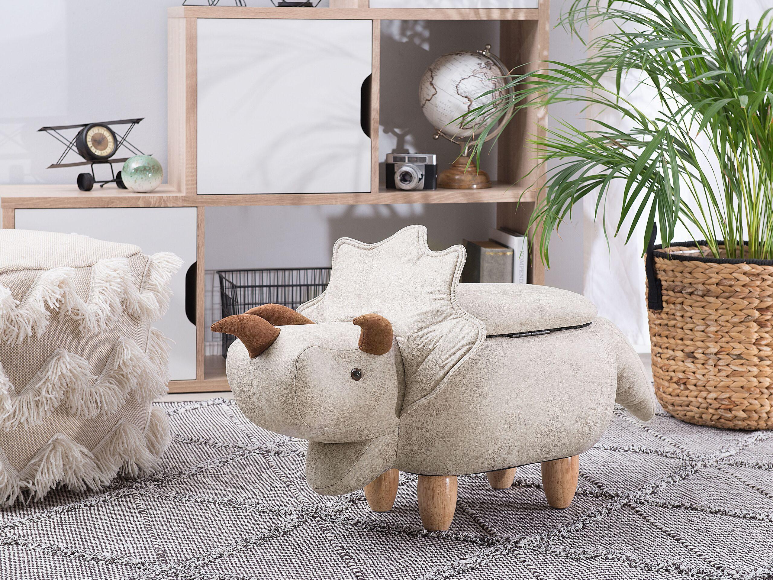 Beliani Repose-pied en Polyester Moderne TRICERATOPS  