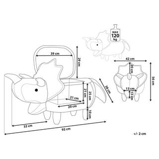 Beliani Sgabello en Poliestere Moderno TRICERATOPS  