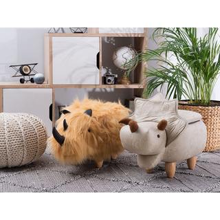 Beliani Repose-pied en Polyester Moderne TRICERATOPS  