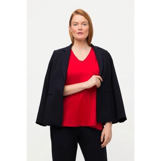 Ulla Popken  Top, slim, col en V, sans manches 