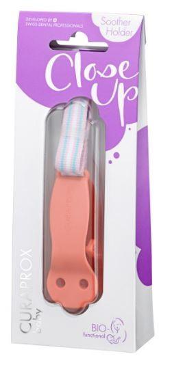 Image of Curaprox Baby Schnullerhalter Coral (1 Stk) Unisex ONE SIZE