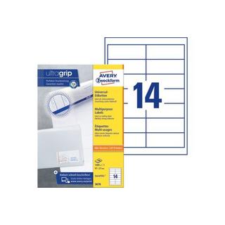 Avery-Zweckform AVERY ZWECKFORM Etiketten 97x37mm 3678 weiss 1400 Stk./100 Blatt  