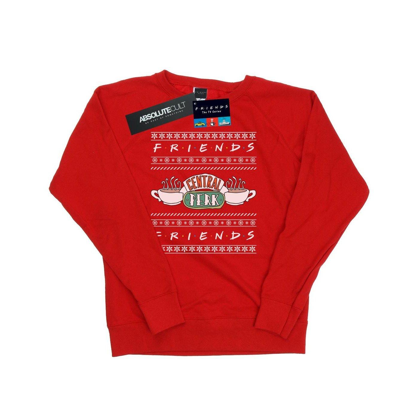 Image of Fair Isle Central Perk Sweatshirt Damen Rot Bunt XXL