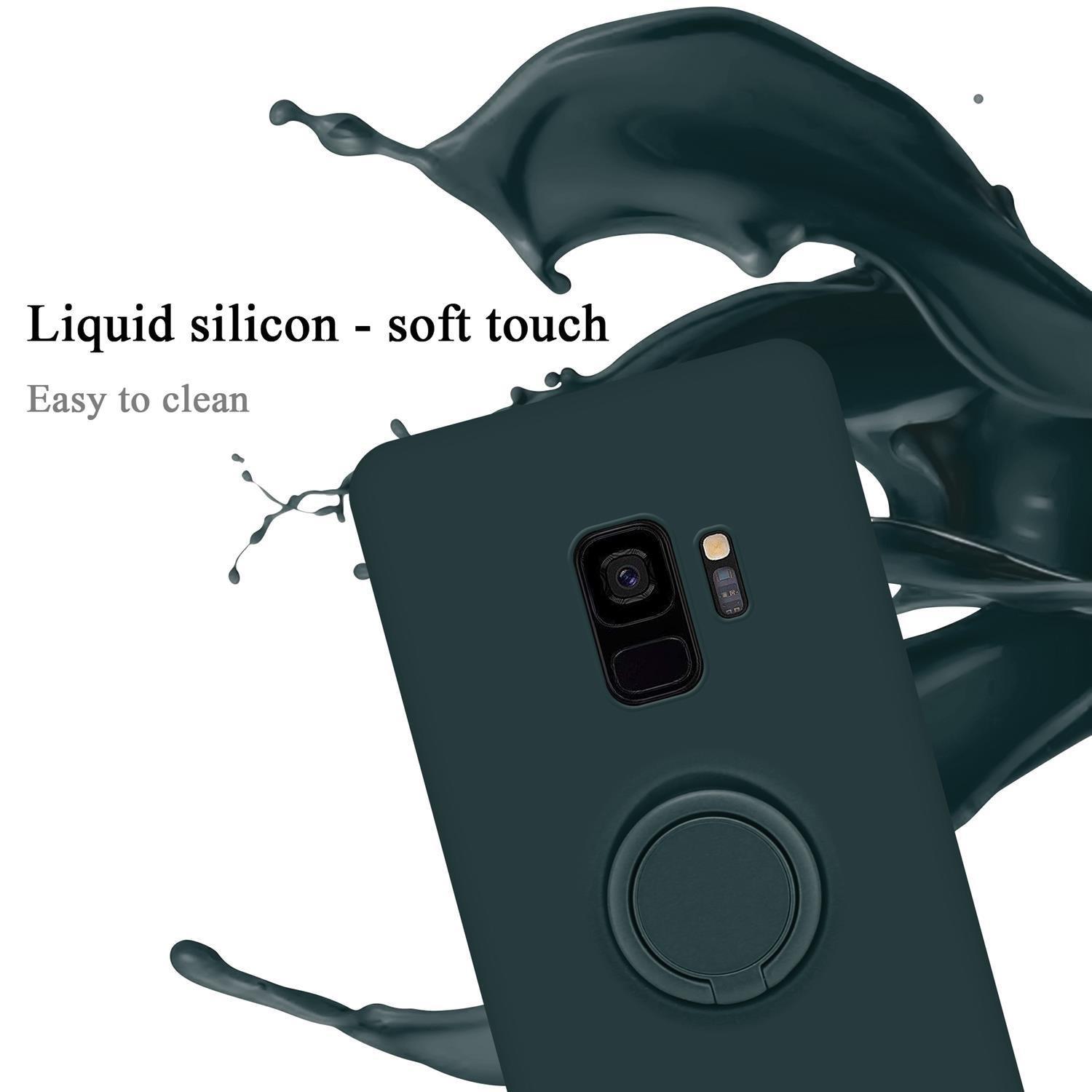 Cadorabo  Hülle für Samsung Galaxy S9 TPU Silikon mit Ring Liquid 