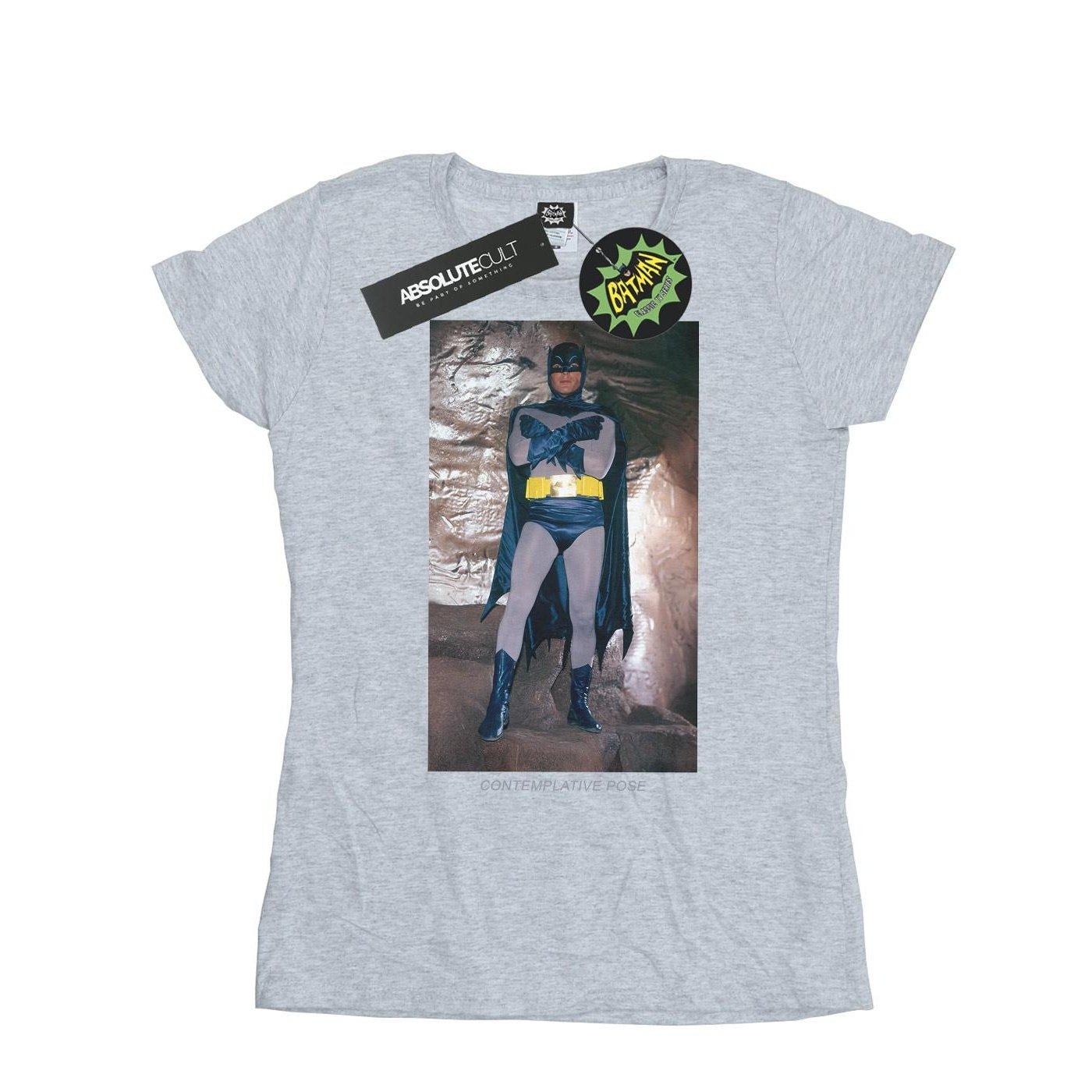Image of Batman Tv Series Contemplative Pose Tshirt Damen Grau M