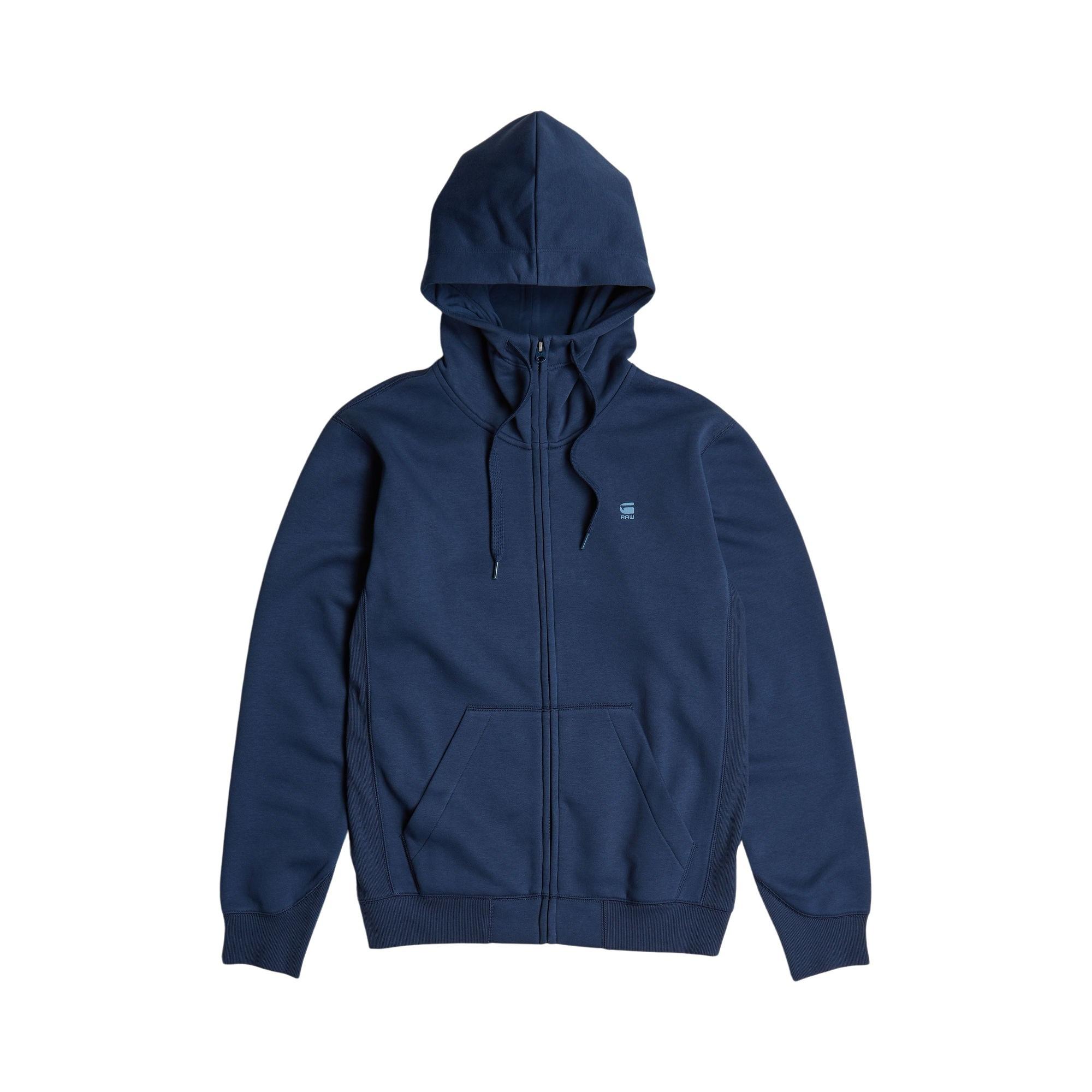 G-STAR RAW  felpa con cerniera a cappuccio premium core 