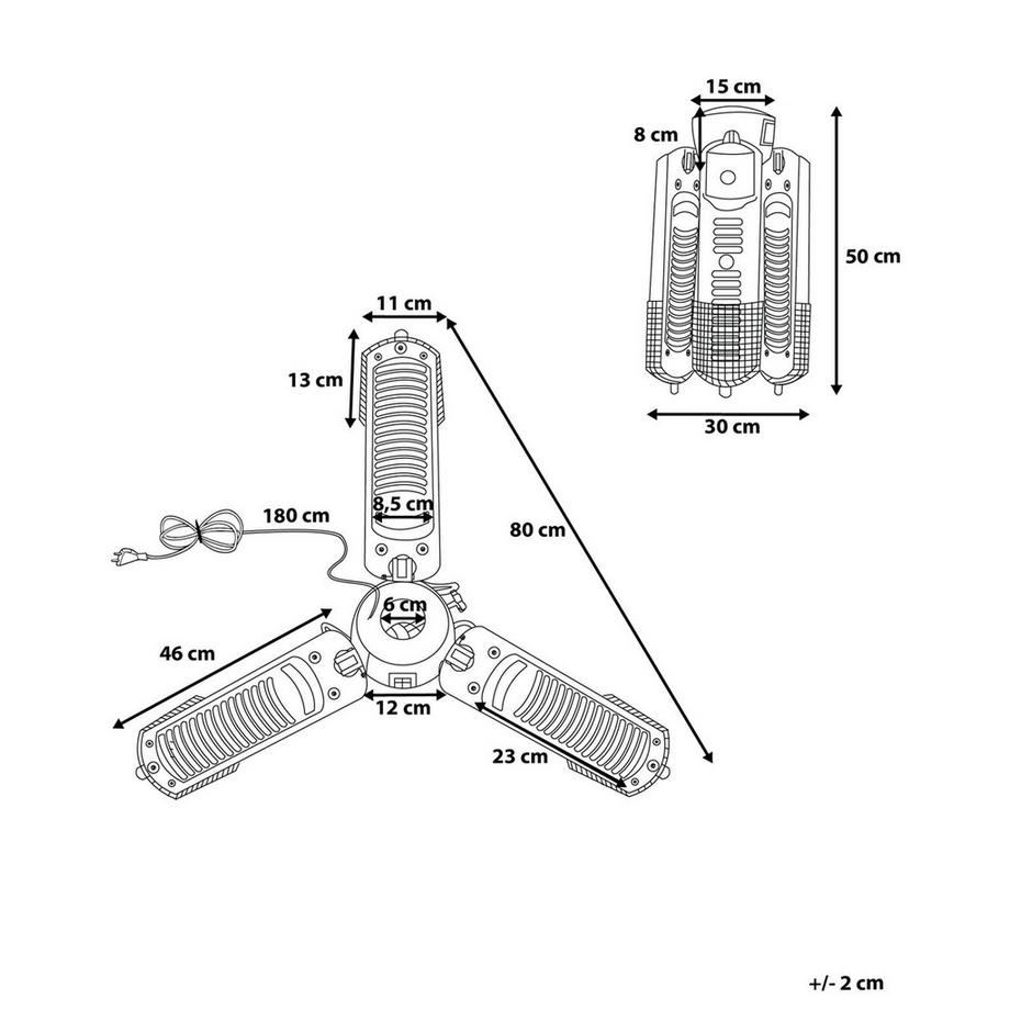 Beliani  Terrassenstrahler aus Kunststoff STROMBOLI 