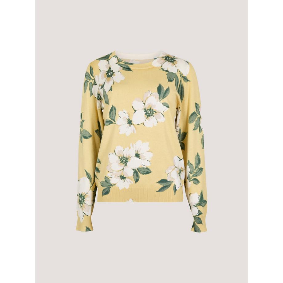 APRICOT Maglione in maglia fine stampa floreale  