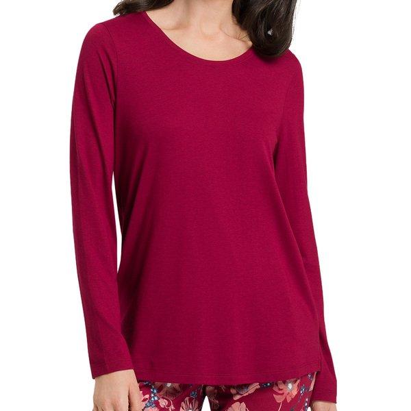 Image of Sleep & Lounge - Schlafanzug Shirt Langarm Damen Rot L
