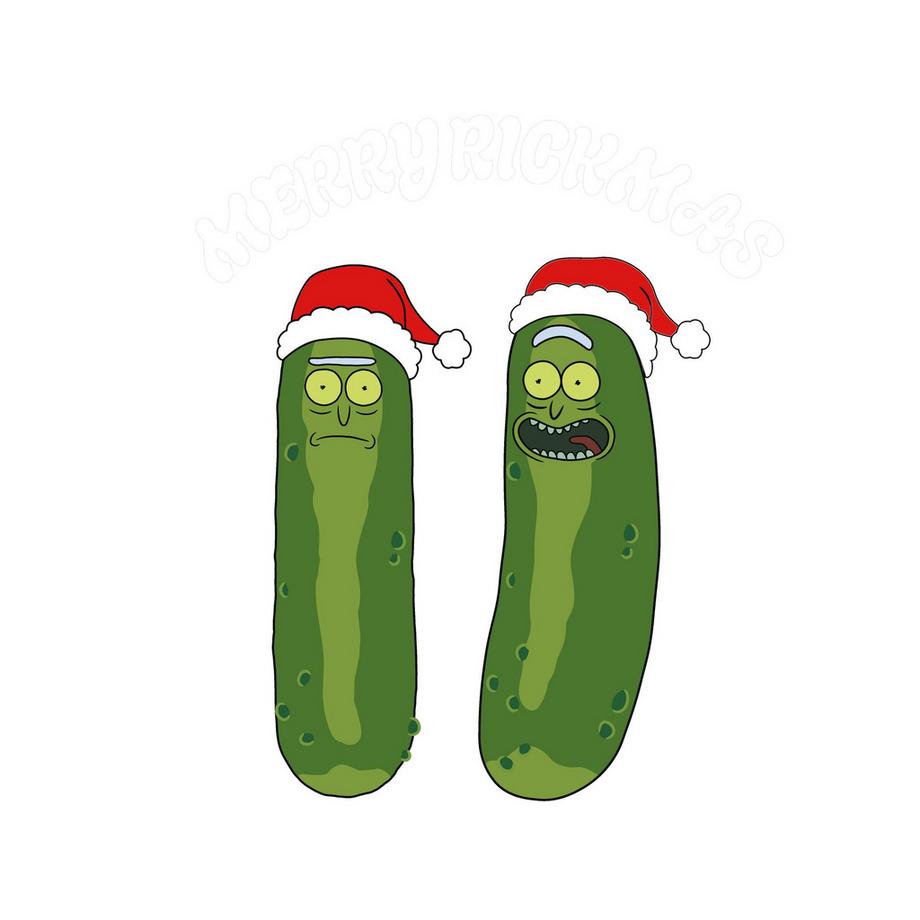 Rick And Morty Pickle Rick Merry Rickmas Sweatshirt de Noël  