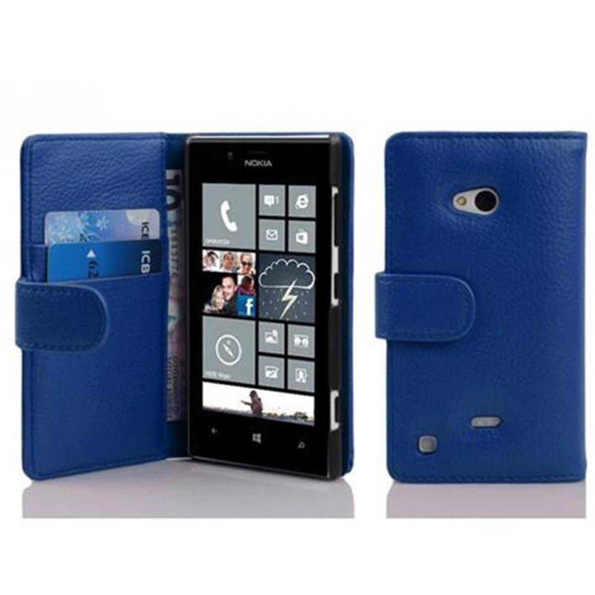 Cadorabo  Housse compatible avec Nokia Lumia 720 - Coque de protection en similicuir structuré et compartiment pour cartes 