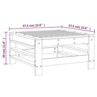 VidaXL Repose-pied de jardin bois de pin  