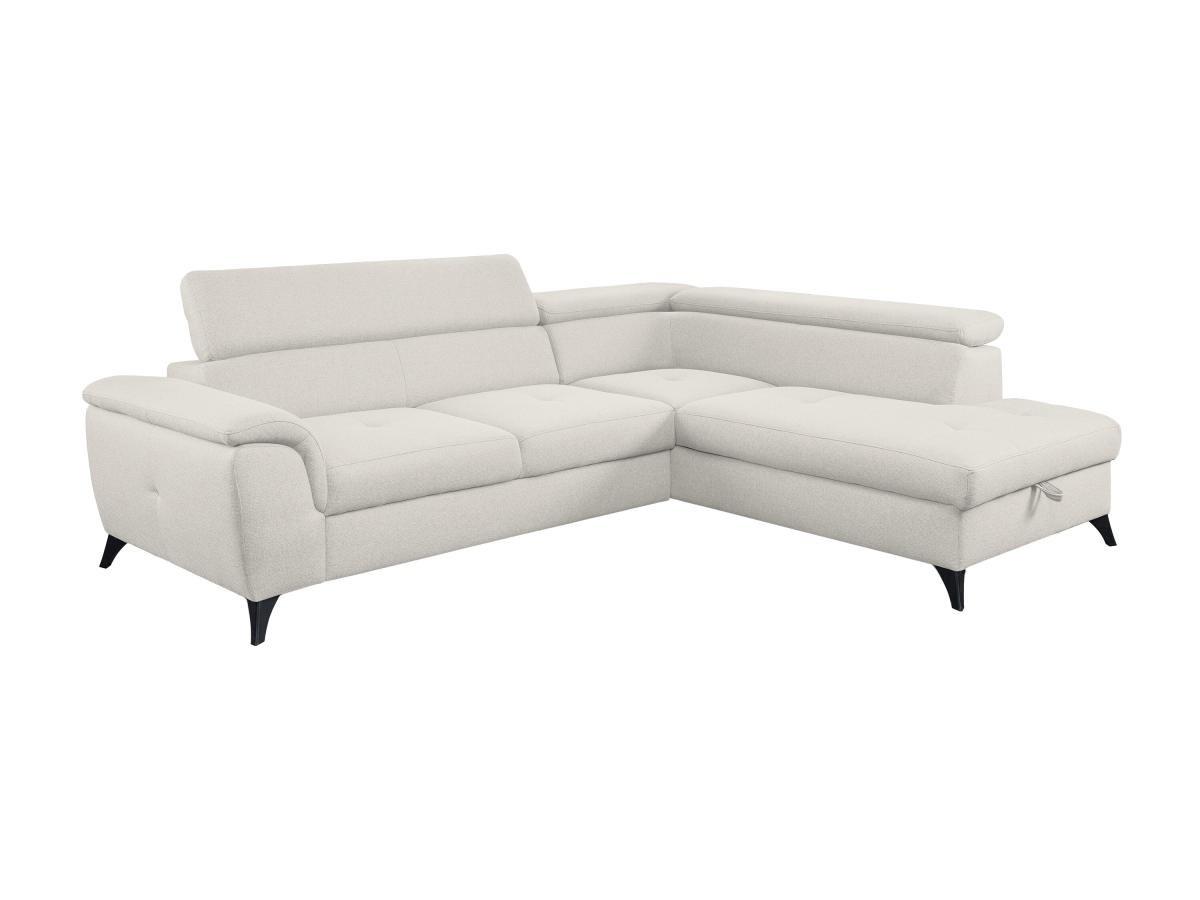 Image of Ecksofa mit Schlaffunktion - Ecke rechts - Stoff - Beige - BORTIGALI Ecksofa mit Schlaffunktion - Ecke rechts - Stoff - Beige - BORTIGALI