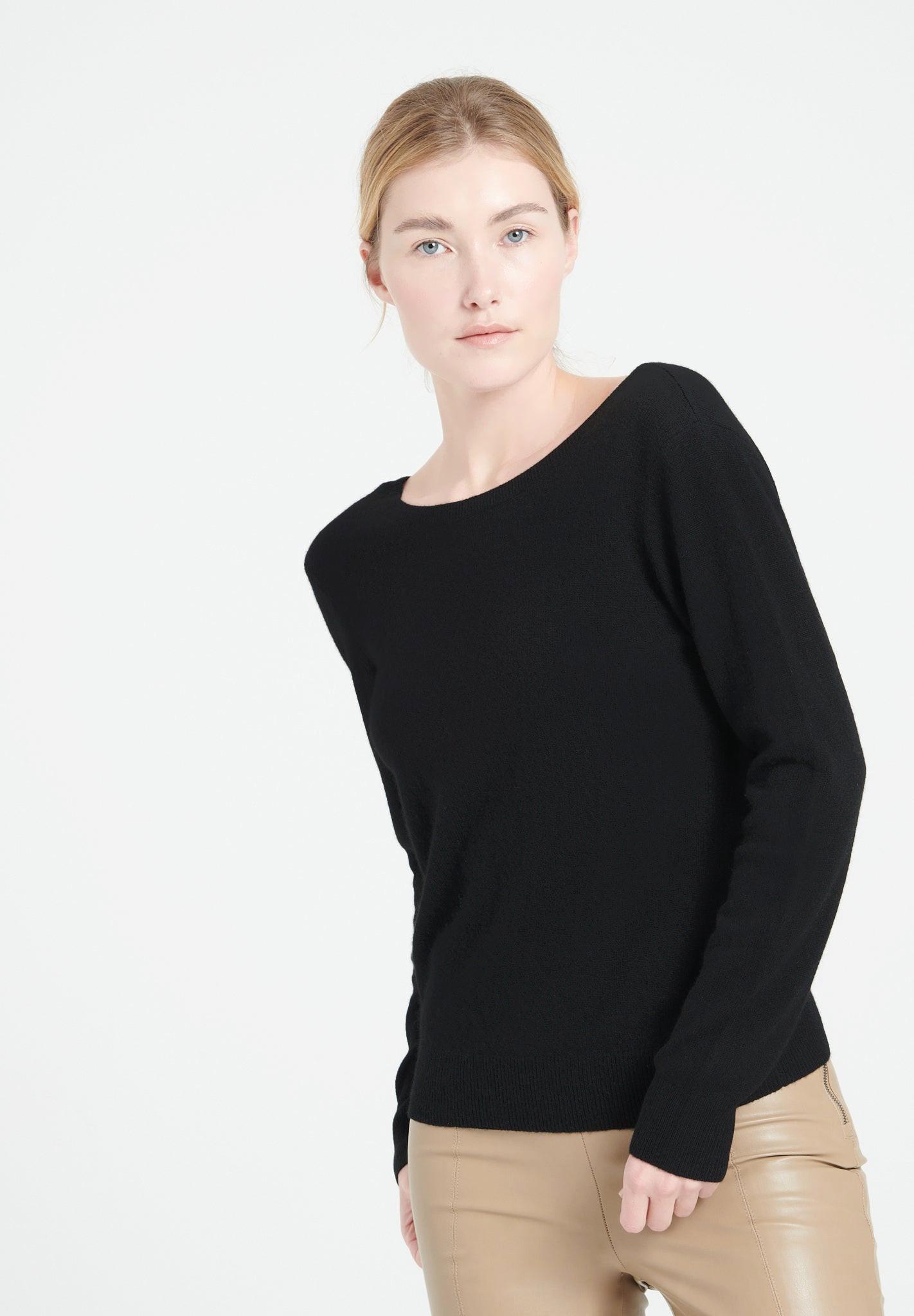 Studio Cashmere8  MIA 7 Pullover mit V-Ausschnitt im Rücken - 100% Kaschmir 