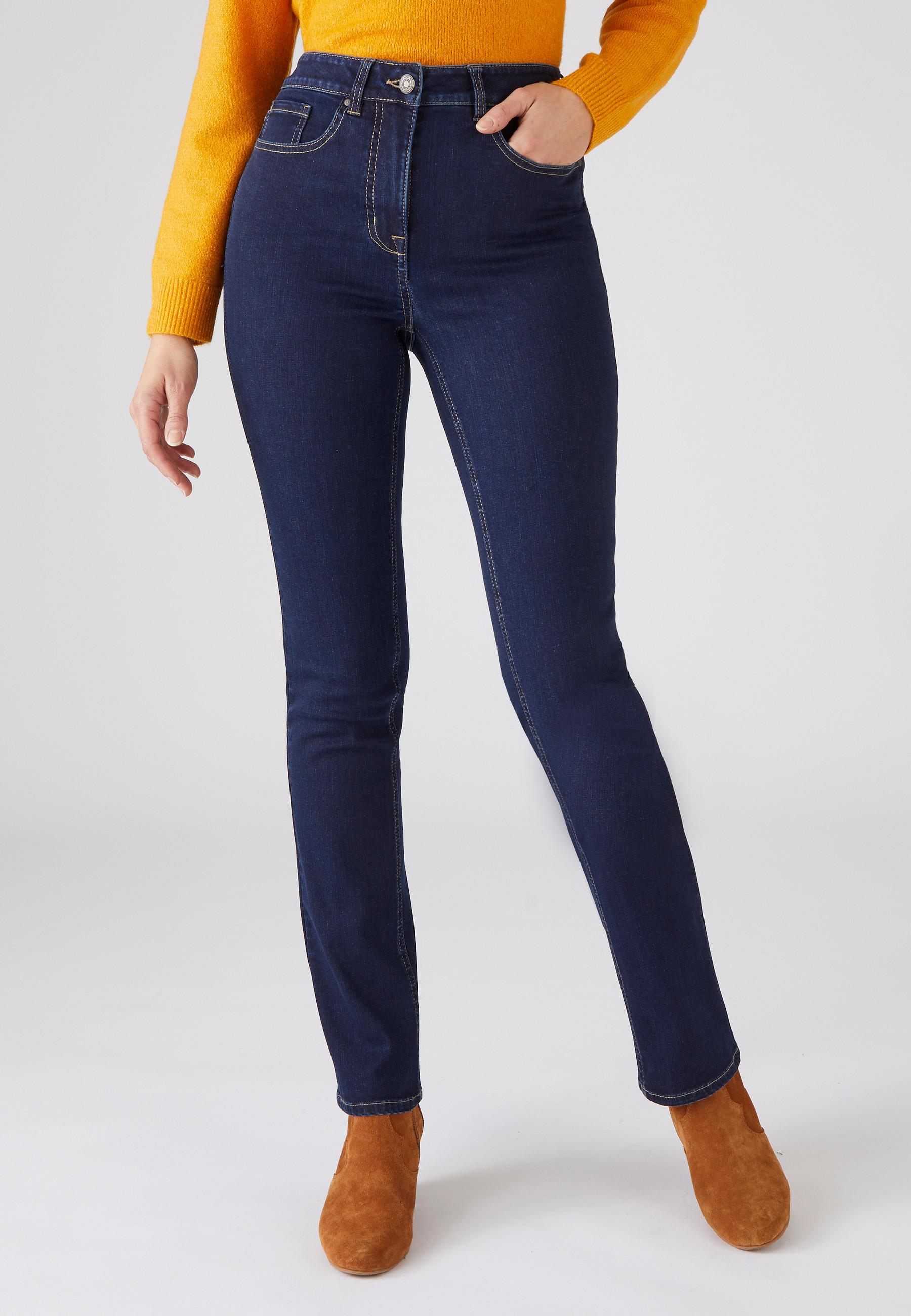 Image of Gerade Geschnittene Jeans, 2 Körpergrößen, Perfect Fit By . Damen Blau 52