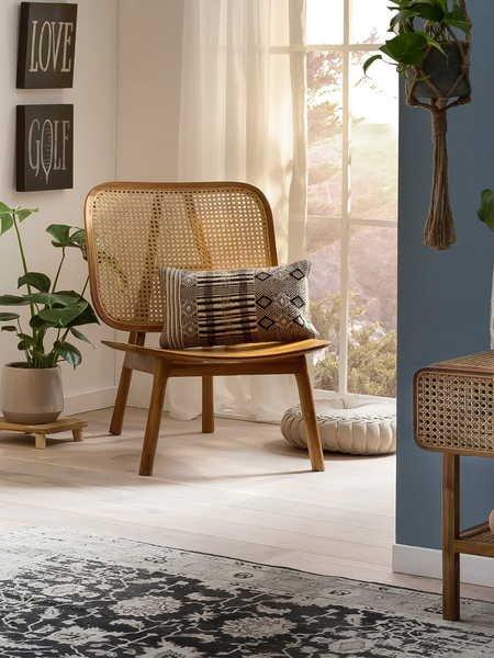 mutoni Sedia poltrona rattan teak naturale  