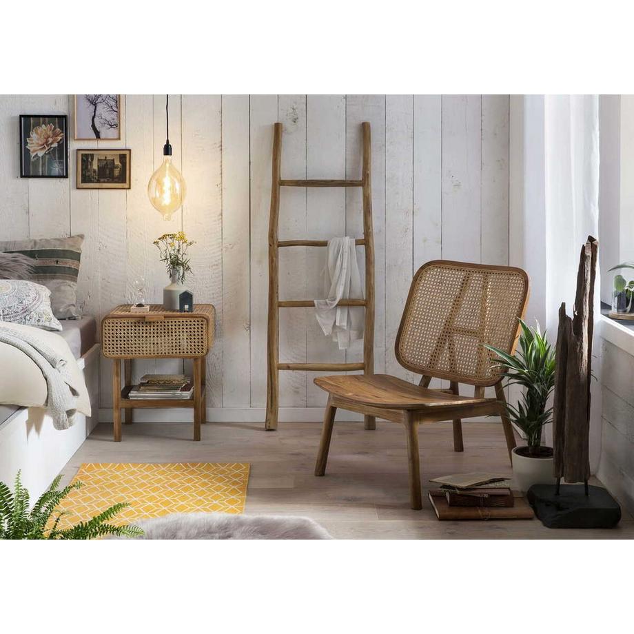 mutoni Chaise Fauteuil Rattan teck naturel  