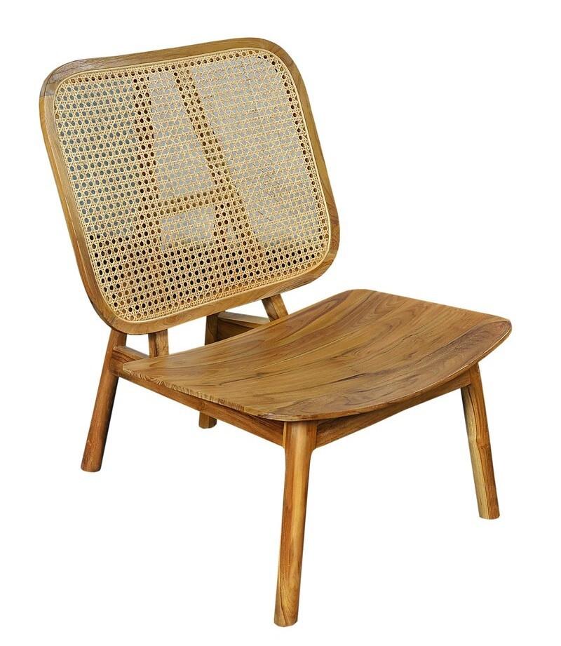 mutoni Sedia poltrona rattan teak naturale  