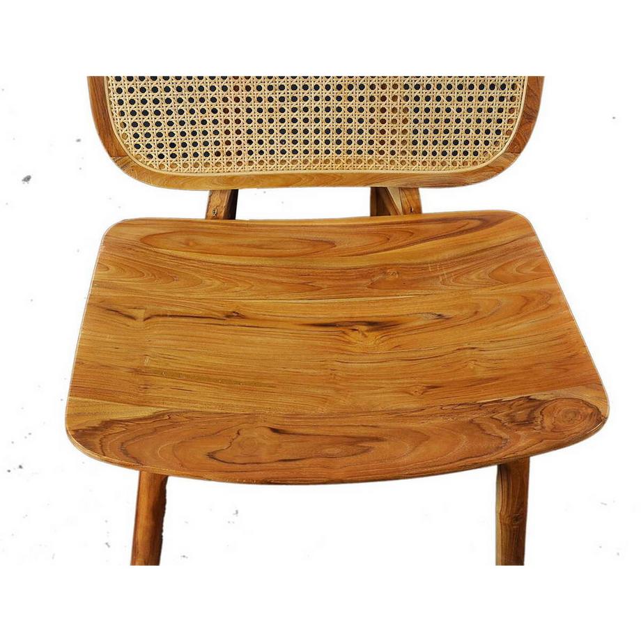 mutoni Chaise Fauteuil Rattan teck naturel  