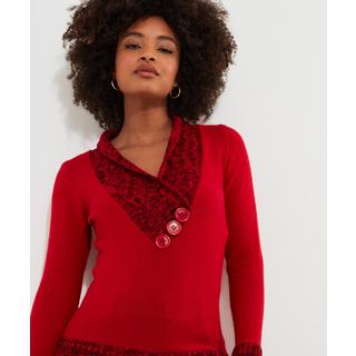 Joe Browns  Pullover mit Schalkragen und Knopfleiste 