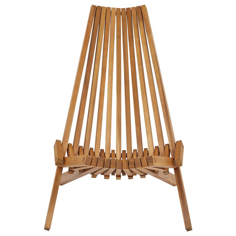 Beliani Lot de 2 chaises de jardin en Acacia Moderne BELLANO  