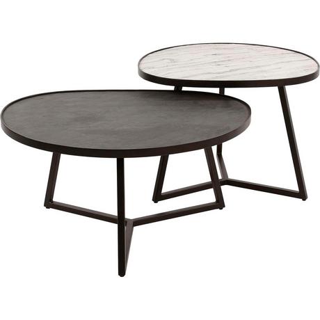 mutoni Table basse Ardoise (lot de 2)  