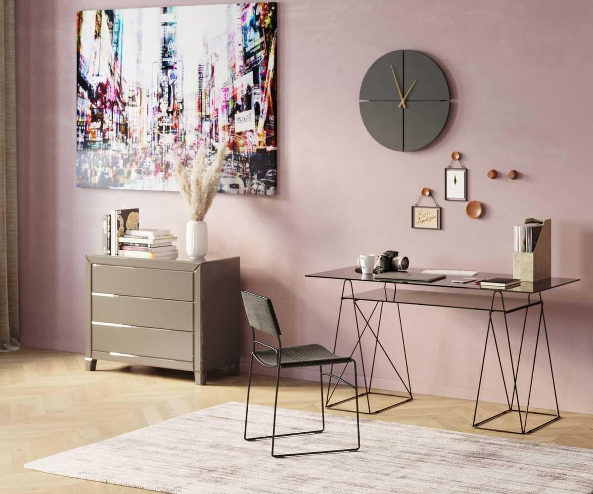 KARE Design Table Polar noir 8mm ESG 135x65  