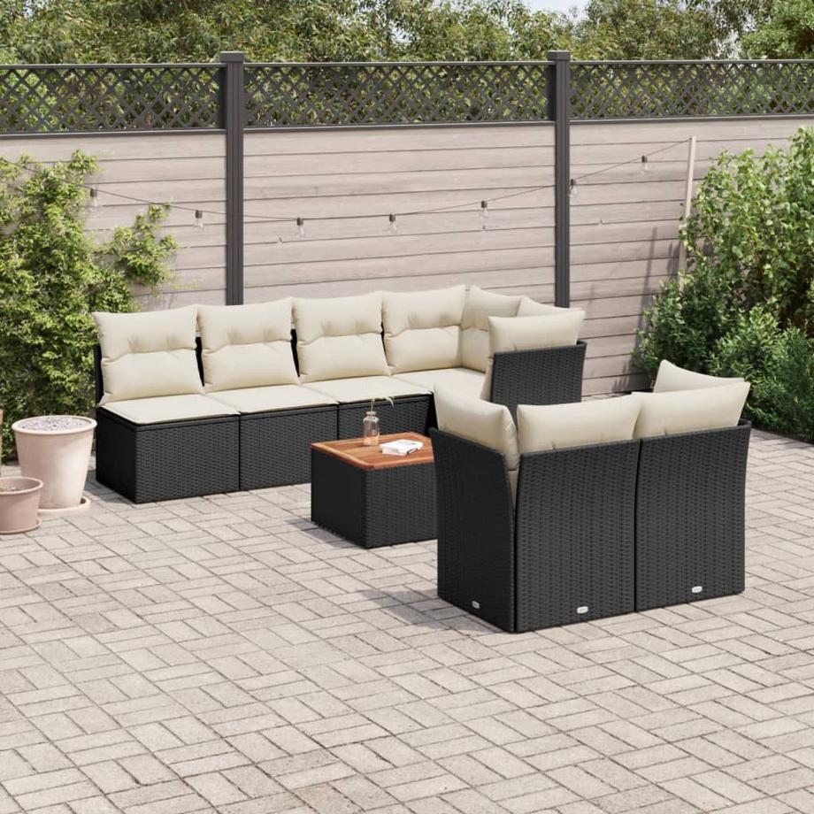 VidaXL Ensemble de canapés de jardin rotin synthétique  