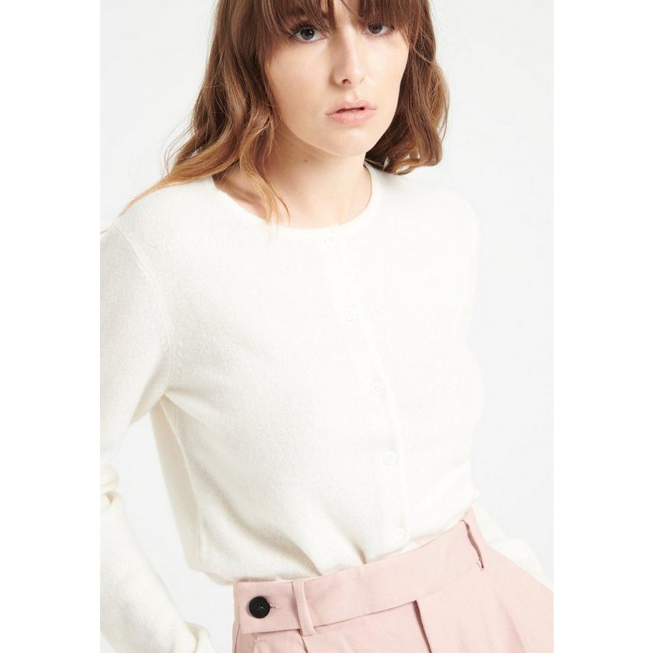 LILLY 4 Cardigan col rond cintré - 100% cachemire