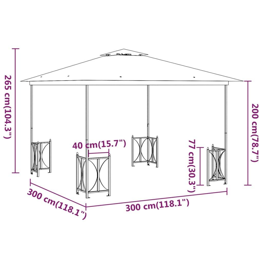 VidaXL gazebo Tessuto  