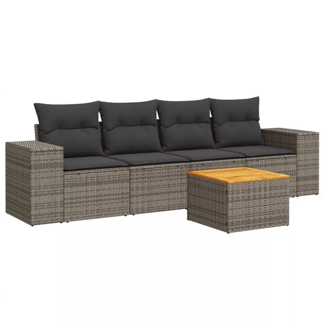 VidaXL - Ensemble de canapés de jardin rotin synthétique, One Size, Gris