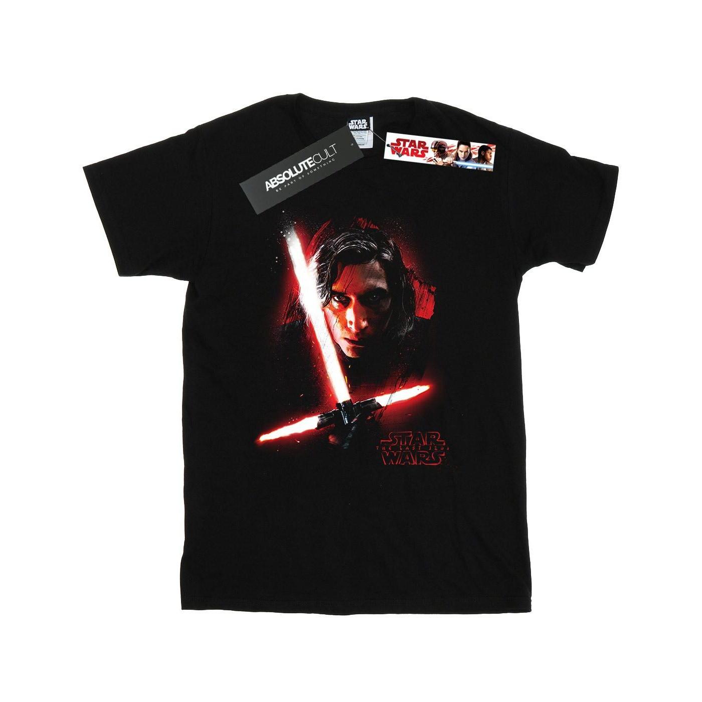 Image of The Last Jedi Kylo Ren Brushed Tshirt Mädchen Schwarz 128