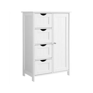 Pricenet Meuble de salle de bain 1 Porte 4 Tiroirs  