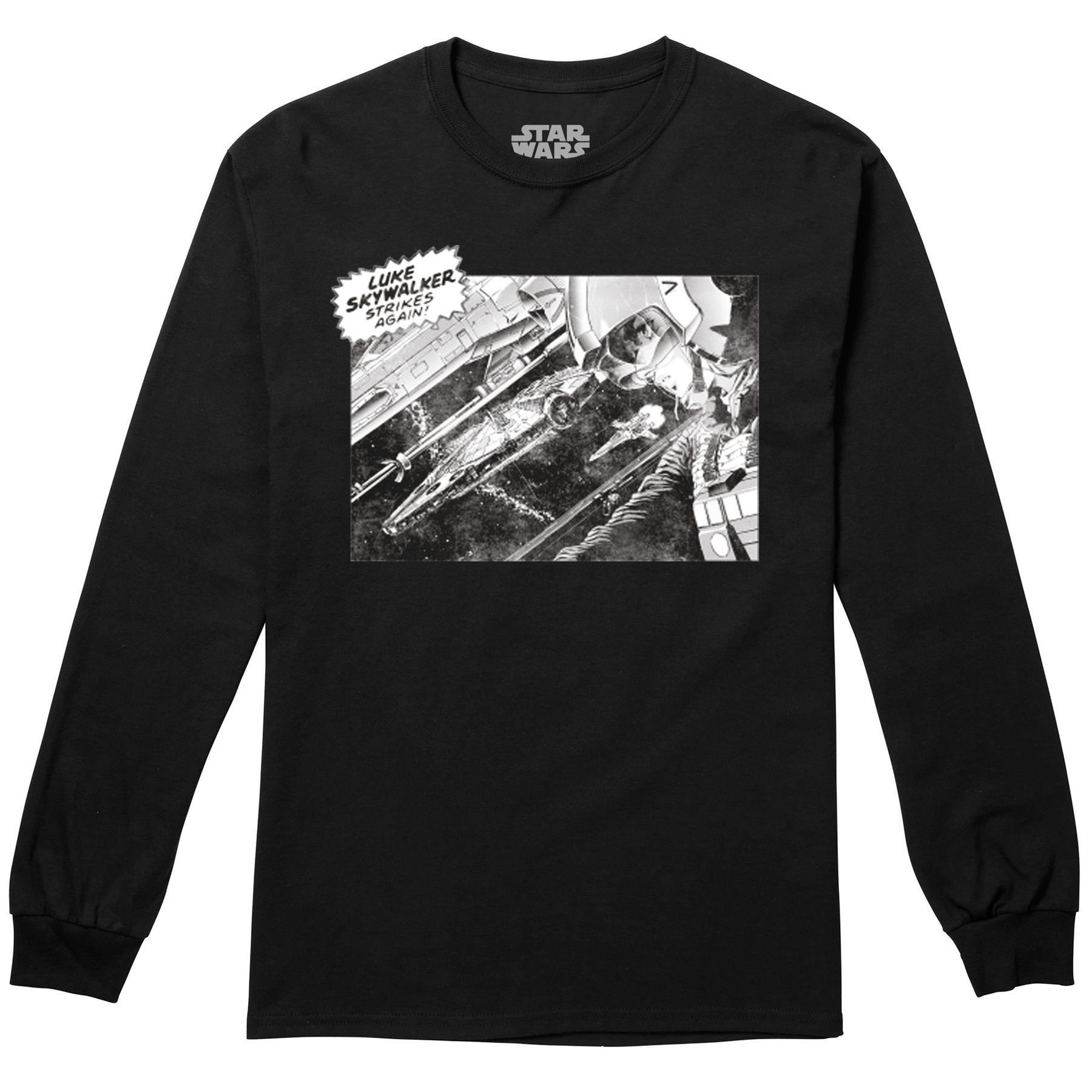 Image of Skywalker Strikes Again Tshirt Langärmlig Herren Schwarz M