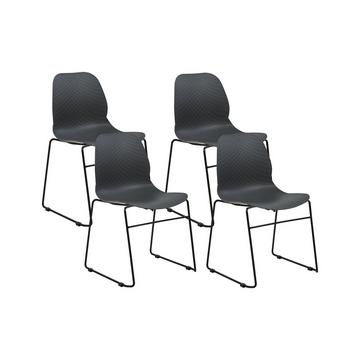 Lot de 4 chaises de conférence en Polypropylène Moderne PANORA