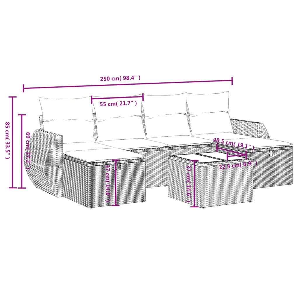 VidaXL Ensemble de canapés de jardin rotin synthétique  