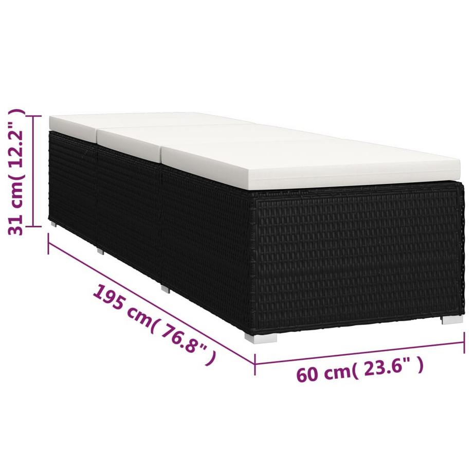 VidaXL Sonnenliege poly-rattan  