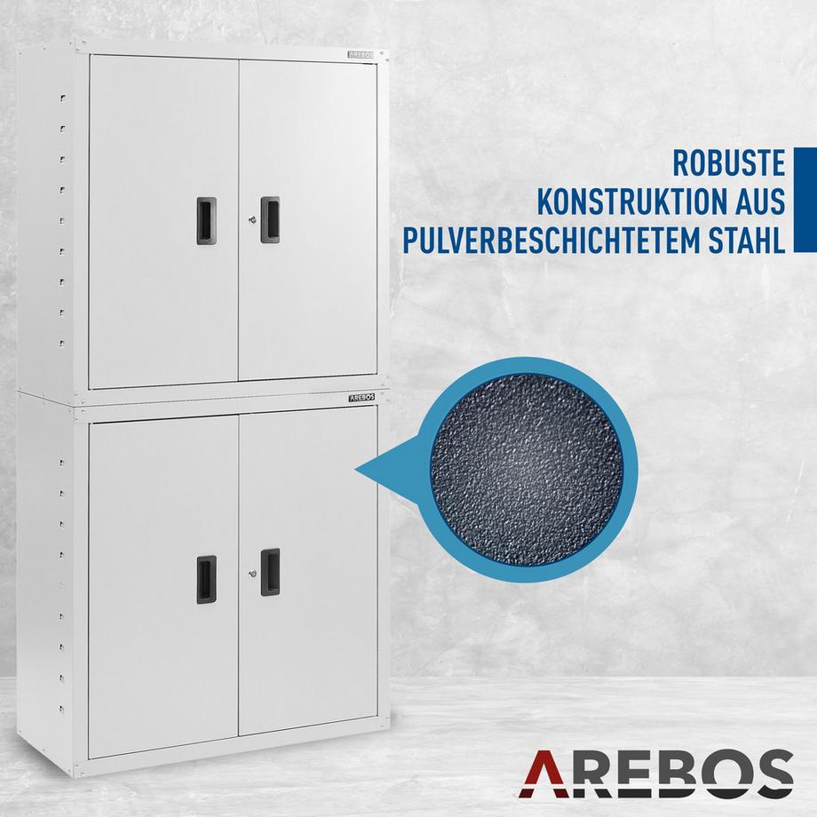 Arebos Aktenschrank Büroschrank Materialschrank Stahlschrank  