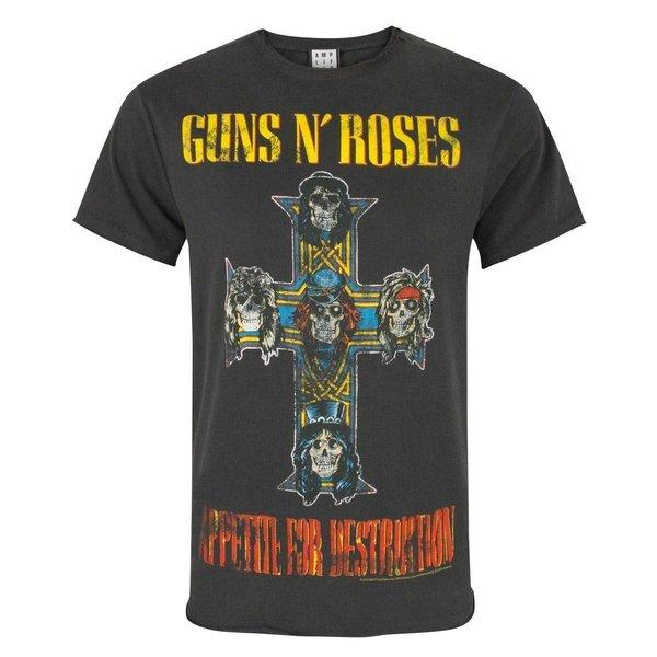 Image of Offizielles Guns N Roses Appetite For Destruction Tshirt Herren Charcoal Black S