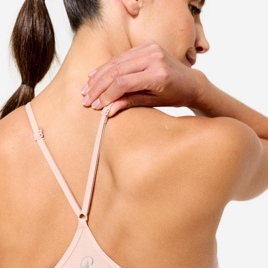 DOMYOS Brassière Fitness maintien léger sans coutures  