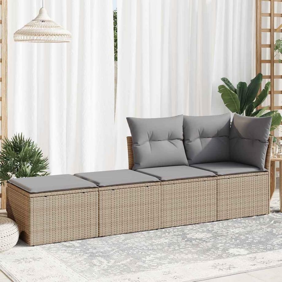 VidaXL set divano da giardino Polirattan  