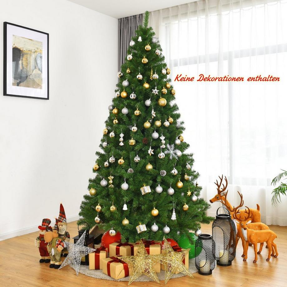 Northix Sapin de Noël 225 cm Sapin de Noël artificiel avec système de pliage 1346 pointes PVC vert  