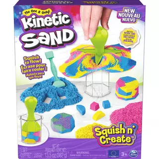 Kinetic Sand - Recharge colorée - Sable magique à modeler Spin