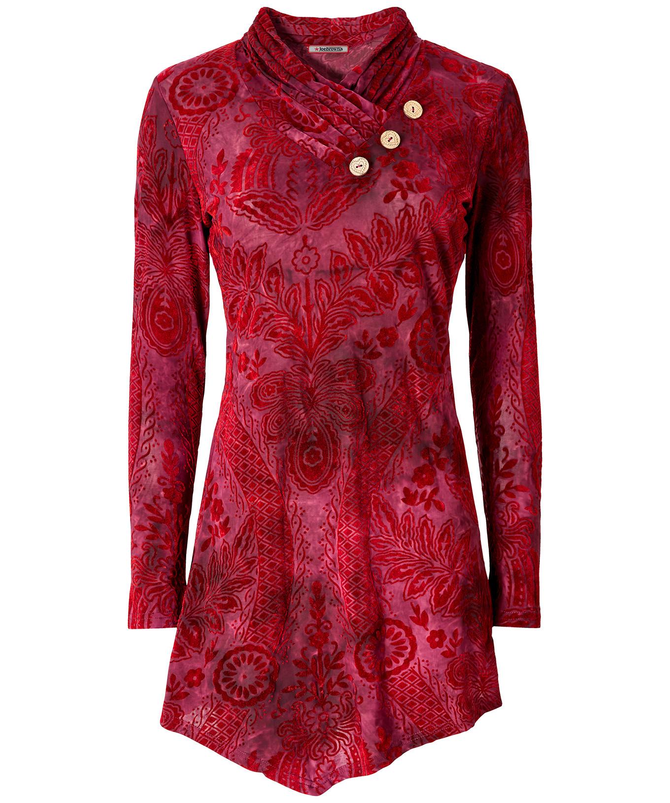 Joe Browns Tunica in Jersey Plissettata Scollo a V  