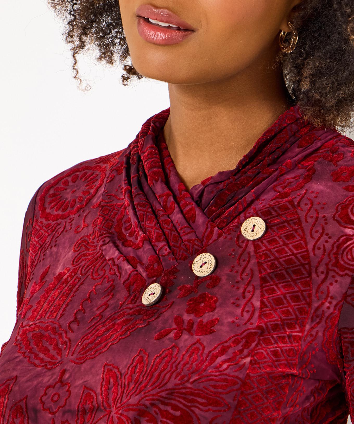 Joe Browns Tunica in Jersey Plissettata Scollo a V  