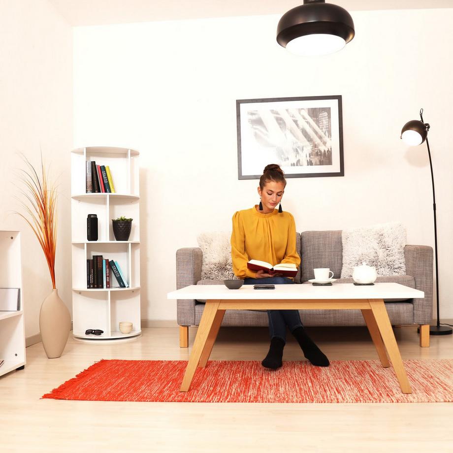 B2X Drehbares Bücherregal mit 12 Fächern  