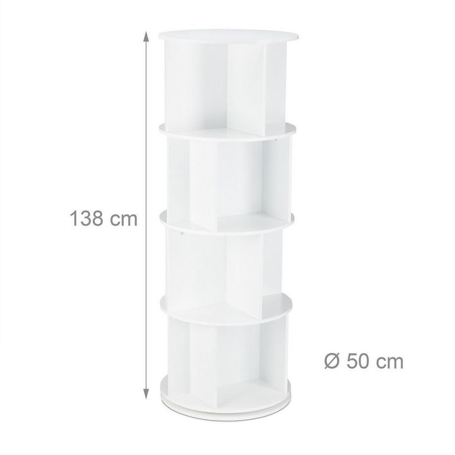 B2X Drehbares Bücherregal mit 12 Fächern  