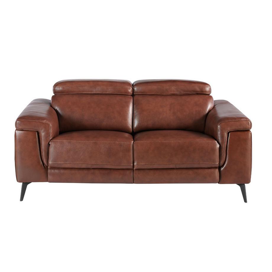 ANGEL CERDA Canapé de relaxation 2 places en cuir marron  