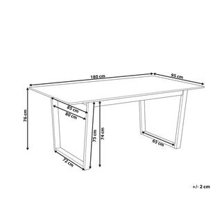 Beliani Esstisch aus MDF-Platte Skandinavisch CAMDEN  